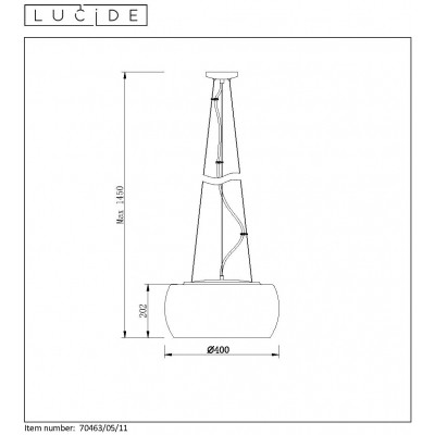 PEARL - Lampa wisząca - Ø 40 cm - G9 - Chrome 70463/05/11 Lucide